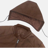 Zip Up Bomber Style Mens Hooded Jacket